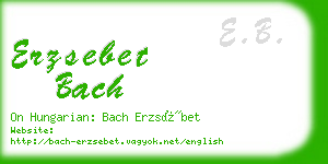 erzsebet bach business card